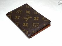 820 美品 1円 LOUIS VUITTON ルイヴィトン M60533 モノグラム ポルト2 カルト ヴェルティカル パスケース カードケース ブラウン_画像5