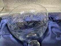 ◇◆4420　BOHEMIA GLASS　ボヘミアグラス　ワイングラス　ミニグラス　ペア　2客　セット　未使用　保管品◆◇_画像9