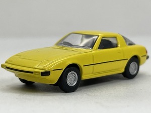 ■★サークルＫサンクス　MAZDA（マツダ） ミニカーコレクション　SAVANNA RX-7 early ver. (SA22C)（1/100）（イエロー/KYOSHO）