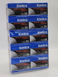 ** unused Konica Konica INFRARED 750mm 135-24 red out film white black print for 24x36mm 24 sheets .10ps.@**