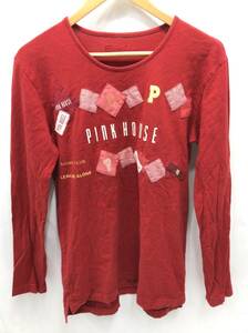 PINK HOUSE ピンクハウス 長袖Tシャツ レッド L レディース 24050101