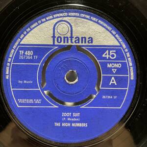 Vinyl レコード The High Numbers Zoot Suit TF 480 盤ヒビ有 補足事項要確認 UK PRESSING(1966) 7inch The Who