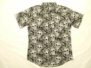 横浜最新 美しいドクロ 💀 カジュアルシャツ黒 L, XL 送料220円ξtsξ ξ ξpshξξその他シャツ7