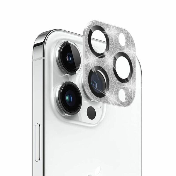 iPhone15pro/15promax カメラフィルム レンズカバー シルバー カメラ保護 保護フィルム