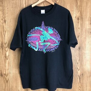 90s USA製 VINTAGE OCEAN PACIFIC プリント Tシャツ メンズL 90年代 OP オーシャンパシフィック 古着 e24041403