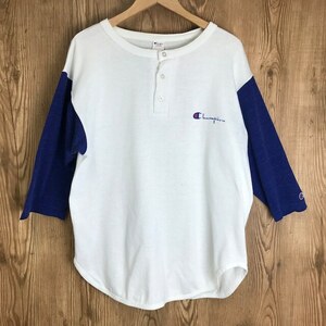 80s USA製 VINTAGE Champion 七分袖 Tシャツ メンズL 80年代 チャンピオン ヴィンテージ 古着 e24041313