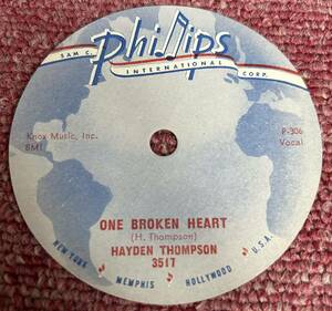 Hadeo Thompson・Phillips-3517・78rpm・レーベルのみ・盤ナシ・ホンモノ・エルヴィス・Elvis・