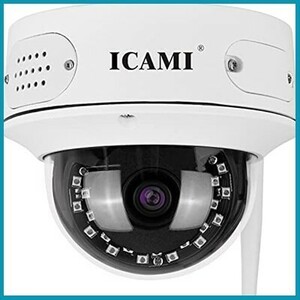【新品送料無料】ICAMI 防犯カメラ 屋外 屋内 ワイヤレス 監視カメラ 800万画素 SDカード録画 留守 ネットワークカメ