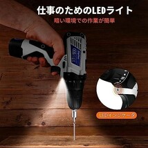 【新品送料無料】DayPlus 電動ドライバー 電動ドリル 16.8V 18+1段階トルク調節 最大45N.m 2段変速0-40_画像6