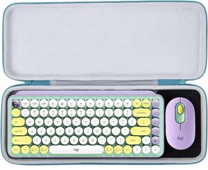 Aenllosi 収納ケース BB1342 互換品 Logicool ロジクール POP KEYS K730 メカニカル ワイヤレス キーボード (パープル)（ケースのみ）