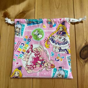 わんだふるぷりきゅあ プリキュア わんぷり 巾着 ハンドメイド コップ袋 給食袋