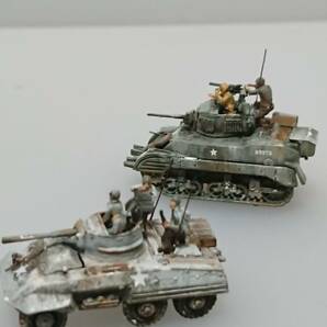 1/144完成品 M4A3シャーマン×2＆M8グレイハウンド＆M5軽戦車＆M3兵員車＆武装ジープ「サンヴィト/アルデンヌ防衛戦2」の画像6