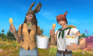 FF14 エモート「フライドチキンを食べる」 アイテムコードの通知のみ （ケンタッキー キャンペーン ファイナルファンタジー14）