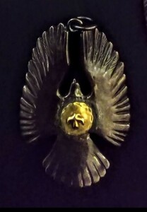 [ rare gold metal attaching Eagle pendant ]goro's Goro's Indian necklace neitib jewelry [ free shipping ]