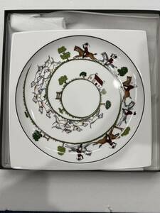 【4.6】WEDGWOOD プレート 皿 HUNTING SCENES ウェッジウッド 未使用品