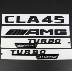 メルセデスベンツ CLA45 AMG エンブレム マットブラック　艶消し黒　ステッカー　シール