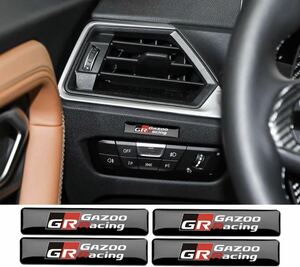 GR GAZOO Racing エンブレムステッカー ３Dステッカー　４個