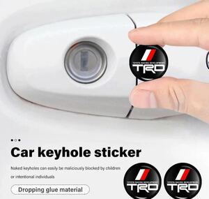 TOYOTA TRD. トヨタ TRD 3D エンブレム 15mm ２枚　　鍵穴マーク キーレスマーク。