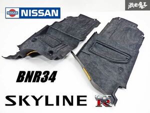 [ rare!! ] Nissan original BNR34 R34 Skyline GT-R 2 door previous term trunk side trim trim interior goods left right set immediate payment shelves 31