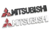【送料込】MITSUBISHI(三菱)3Dエンブレム マットブラック 縦2cm×横15.3cm 金属製 デリカ アウトランダー ランサー ekワゴン RVR　_画像4