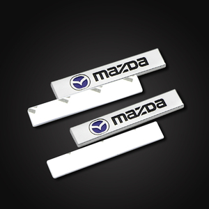 【送料込】MAZDA プレート 縦1.0cm×横6.0cm　2枚組　マツダ　金属製