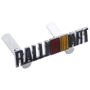 [ включая доставку ]RALLI ART( Ralliart ) 3D эмблема передняя решетка для металлизированный серебряный металлический Mitsubishi 