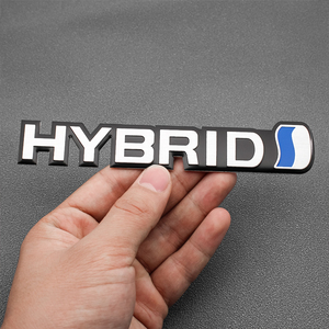 【送料込】HYBRID(ハイブリッド) エンブレムプレート アルミ製 トヨタ ブリウス ハリアー ヤリス アクア RAV4　