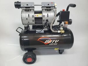 ★小型超静音 横型オイルレスコンプレッサー25Ｌ　タンク搭載　　レギュレーター付　100Ｖ　1.5ＨＰ　3ヵ月保証付