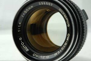 Olympus OM-SYSTEM G.ZUIKO AUTO-S 50mm F1.4 Lens SN298507