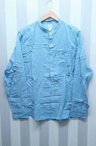 2-7590A/未使用品 GAP コットンリネンバンドカラーシャツ ギャップ 送料200円 