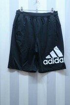 3-6977/未使用品 adidas ビッグロゴショートパンツ アディダス ショーツ 送料200円 _画像1