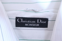 2-7564A/クリスチャンディオールムッシュ 長袖ストライプドレスシャツ Christian Dior MONSIEUR 送料200円 _画像3