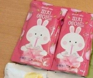 韓ビニ×Jintok 韓国パウチエイドピーチエイド味 2袋セット