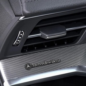 Mercedes Benz メルセデスベンツ AMG アルミ エンブレム プレート バッジ ステッカー シルバー/ブラック mの画像4