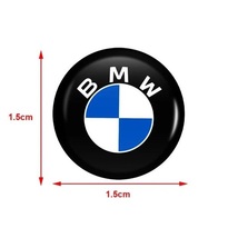 BMW ビーエムダブリュー 3D クリスタルエンブレム 15mm 鍵穴マーク 鍵穴隠し キーレス ブラック em_画像7