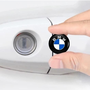 BMW ビーエムダブリュー 3D クリスタルエンブレム 14mm 鍵穴マーク 鍵穴隠し キーレス ブラック em