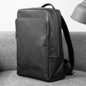  new work * men's pack original leather 2way backpack leather rucksack leather A4 correspondence commuting going to school business trip travel ventilation black 