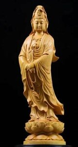 [ finest quality. tree carving ]. sound bodhisattva . sound sama * Buddhist image *. home ..* yellow . tree * tree carving * ornament * handicraft *