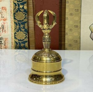 . goods * brass made . goods handmade Buddhism law . gold Gou bell small . type 