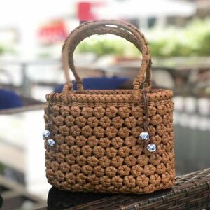 * new goods unused * finest quality quality * worker handmade superior article .. braided basket bag hand-knitted . bag basket cane basket 