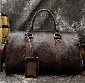  high capacity * Boston bag original leather men's shoes inserting attaching traveling bag independent cow leather travel bag 