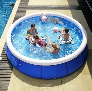  new goods * pool vinyl pool round large air pool for children pool popular playing in water large pool child heat countermeasure thickness . leak prevention home outdoors for .