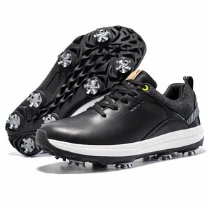  профессиональный туфли для гольфа стандартный шиповки имеется Golf тренировочная обувь черный 
