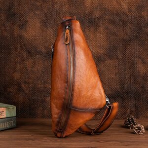  popular beautiful goods * retro manner original leather cow leather leather one shoulder bag stylish bicycle bag left right shoulder .. change 