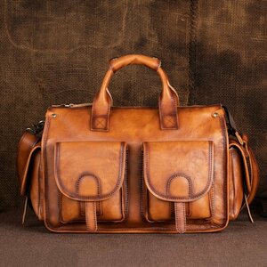  new goods appearance * original leather using fashion men's bag cow leather shoulder bag multifunction 