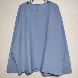 4-0502M∞AULICO 新品 定価12650円 LONG SLEEVE TEE SHIRT 長袖Ｔシャツ カットソー ロンＴ ブルー アウリコ 228249