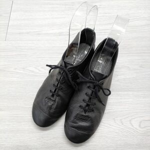 4-0506G◎repetto レースアップシューズ サイズ37 フラット シューズ・靴 ブラック レペット 235275