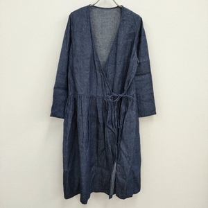 4-0508M♪nest Robe リネンデニムカシュクールワンピース 01165-1072-13 ワンピース ネイビー ネストローブ 236896