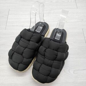 4-0508S◎ FOOT INDUSTRY フットインダストリー DOWN SANDAL サイズ3/M ナイロン サンダル ブラック F95997