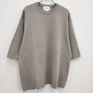 4-0512S♪STILL BY HAND 新品 KN03221 サイズ50 トープ ミラノリブ ニット Tシャツ 半袖 定価15400円 ベージュ スティルバイハンド F96407